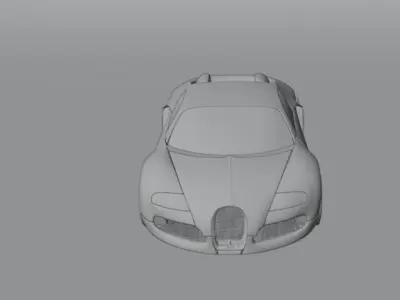 HD Bugatti Car Model 3D 3D model