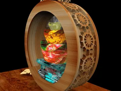 Chinese gold Ingot 3D model