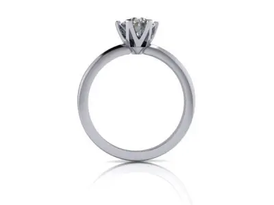 Modern 1 Carat Solitaire Knife Edge design Style Engagement Ring 3D print model