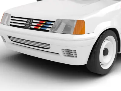 Peugeot 205 Rallye 1 3 1991 HQ 3d model 3D model