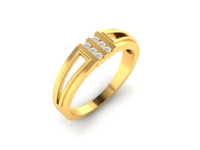 Solitaire Ring 3dm STL OBJ FBX Render Details 3D print model
