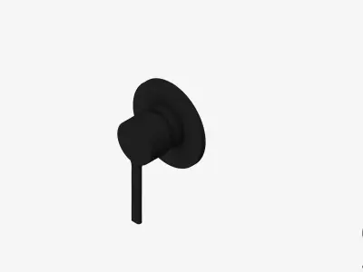 Wall Mixer Tap - Luxury - Sleek Oval Low-poly 3D model