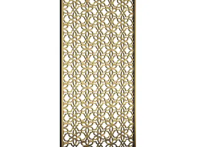 Bronze Metal Wall Panel 3D model