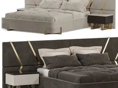 Bed Pierro by Zebrano Mobilya 3D model