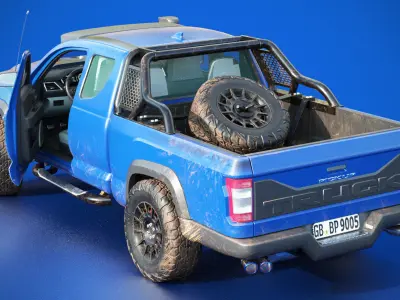 Generic Pickup Truck Lowpoly  with PBR Textures Low-poly 3D model