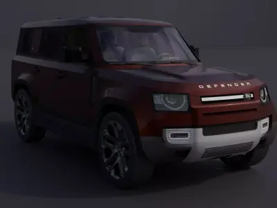 Land Rover Defender 130 Low-poly 3D model