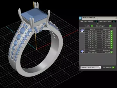 ring woman  3D print model 15