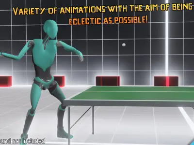 Table Tennis animations - Motion Cast19 Vol2 3D model