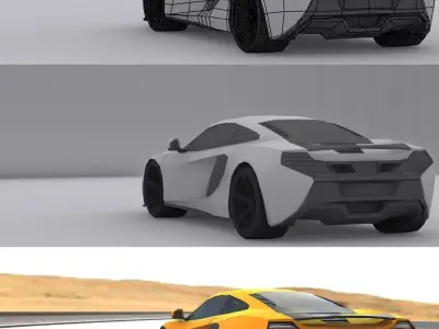 Mclaren Mobile Game Ready Low-poly 3D model