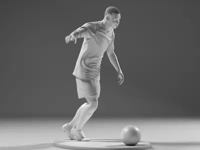 Footballer 05 Footstrike 01 Stl 3D print model