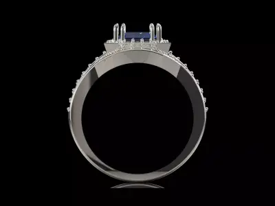 Bridal wedding STL 3DM jewelry ring model wr0119 3D print model