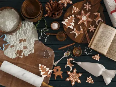 Cooking Christmas Gingerbread Cookies 3D model