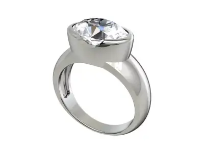 Engagement Ring  STL File Format ready For 3D Printing - CC74 3D print model