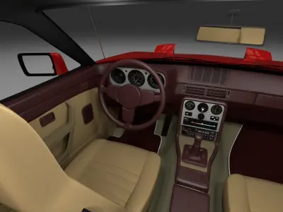 Early Porsche 944 with interior rev 3D model