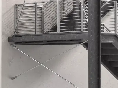 Factory Staircase 3D model