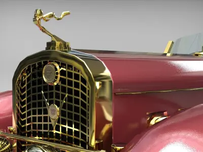 Cadillac V16 Speedster 1930 Concept lowpoly model Low-poly 3D model