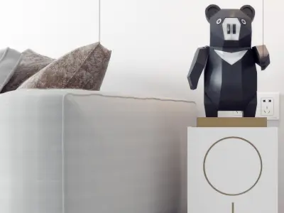 Modern Bear Balloon Sculpture 3D model