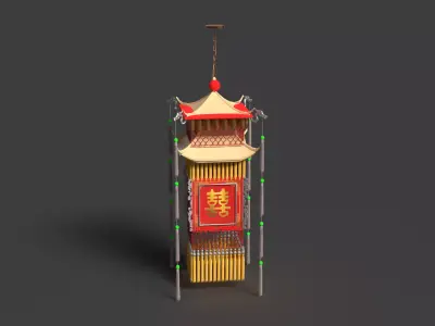 Chinese palace lantern   3D model 5