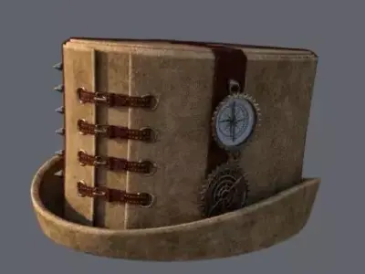 Steampunk Hat old Low-poly 3D model