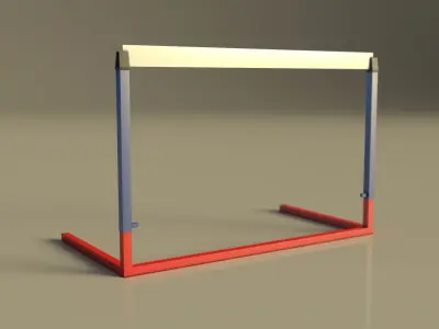 SPORT---RACE---Hurdle hurdle stand Low-poly 3D model