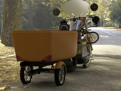 Motorcycle Trailer 3D print model