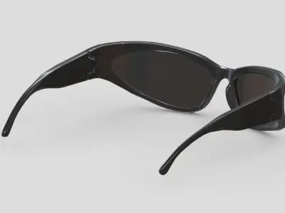 Wrap sunglasses Low Poly PBR Realistic Low-poly 3D model