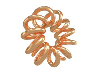 Abstract Coil Shape v1 006 Low-poly 3D model