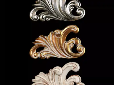 Classic carved 072 3D model