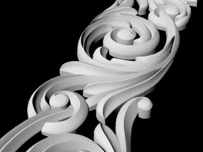 Central decor ornament for furniture 3D model 502