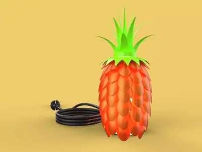 DECORATIVE PINEAPPLE NIGHT LAMP SLEEPING FOR TABLE INTERIOR 3D model