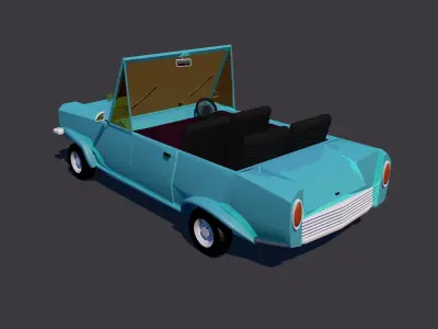 Low Poly Car  Model TE-013 Low-poly 3D model