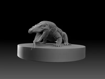 The Komodo dragon 3D model