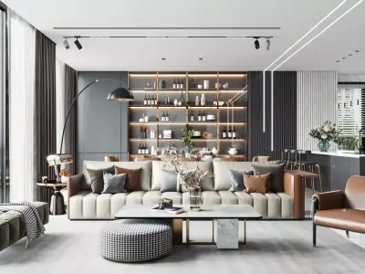 Luxury apartment living room107 3D model