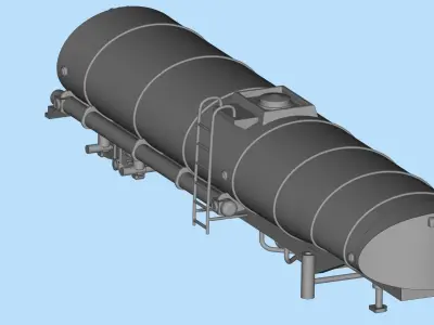 Printable 3D model Convoy Rubber Duck fuel Tanker trailer 3D print model