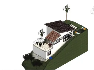 house complete revit project p5 3D model