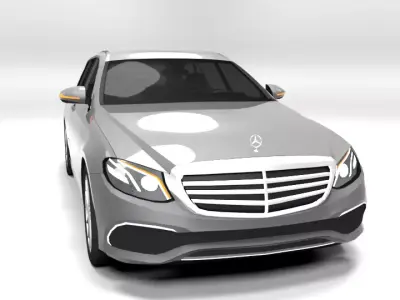 MERCEDES E CLASS 2017 ESTATE LOWPOLY Low-poly 3D model