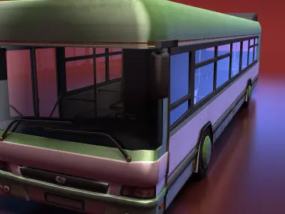 City Bus Low-poly 3D model