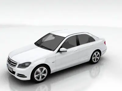 Mercedes Benz C Low-poly 3D model