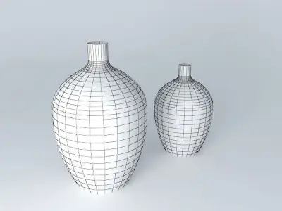 Brushed Gold vessels Free 3D model