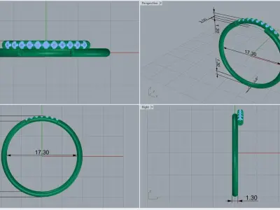  ring code 353 3D print model