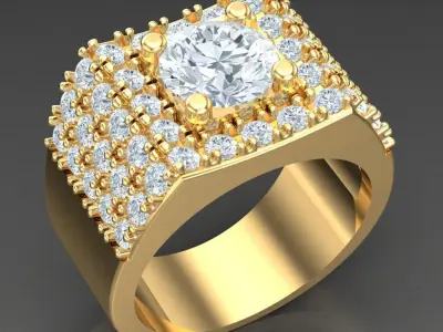 Luxury Men Rings Designs 6MR047 3D print model