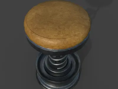 mechanical chair Low-poly 3D model