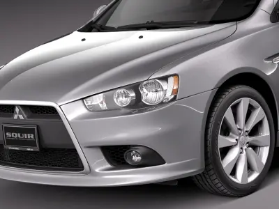 Mitsubishi Lancer GT 2008-2014 3D model