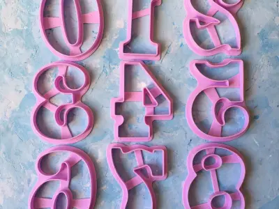 Set of numbers Cookie Cutter  3D print model