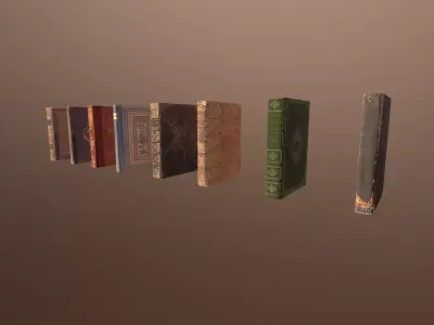 3D Antique Books -PBR Game Ready model Low-poly 3D model