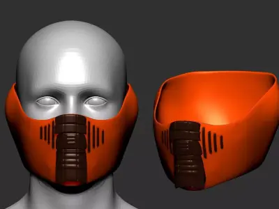helmet high poly sculpt 3d printable  3D model 14