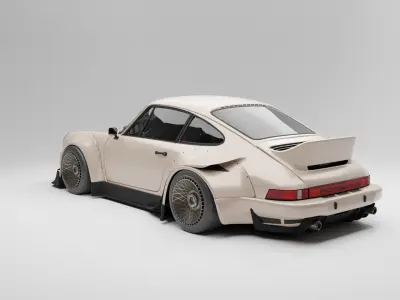 Porsche 911 with Body Kit 3D model