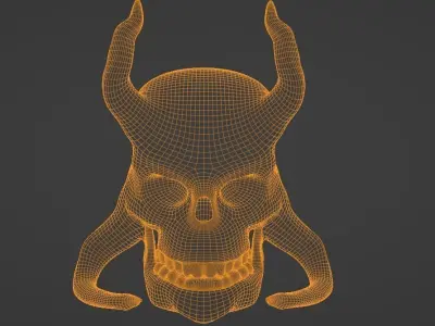 Demon Skull Free 3D model
