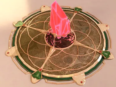 Low-poly Ancient  Floating Shrine Low-poly 3D model