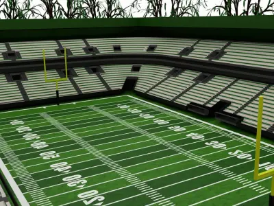 American football stadium 3D model
